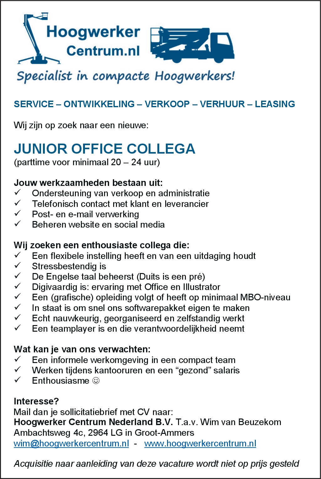 Junior Office Collega