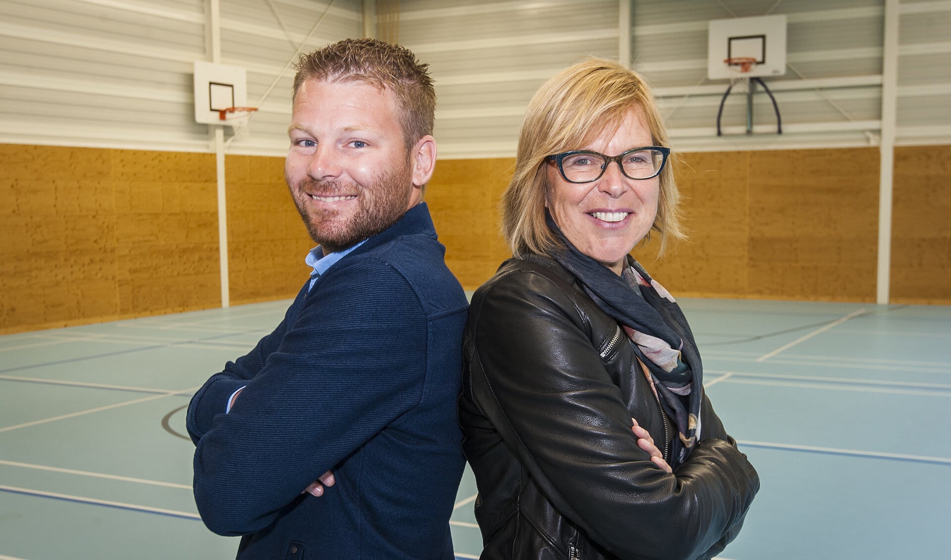• De docenten Pieter Zorgman en Brenda Walter hebben hoge verwachtingen van Challenge Day. (foto: Schoonhovens College)
