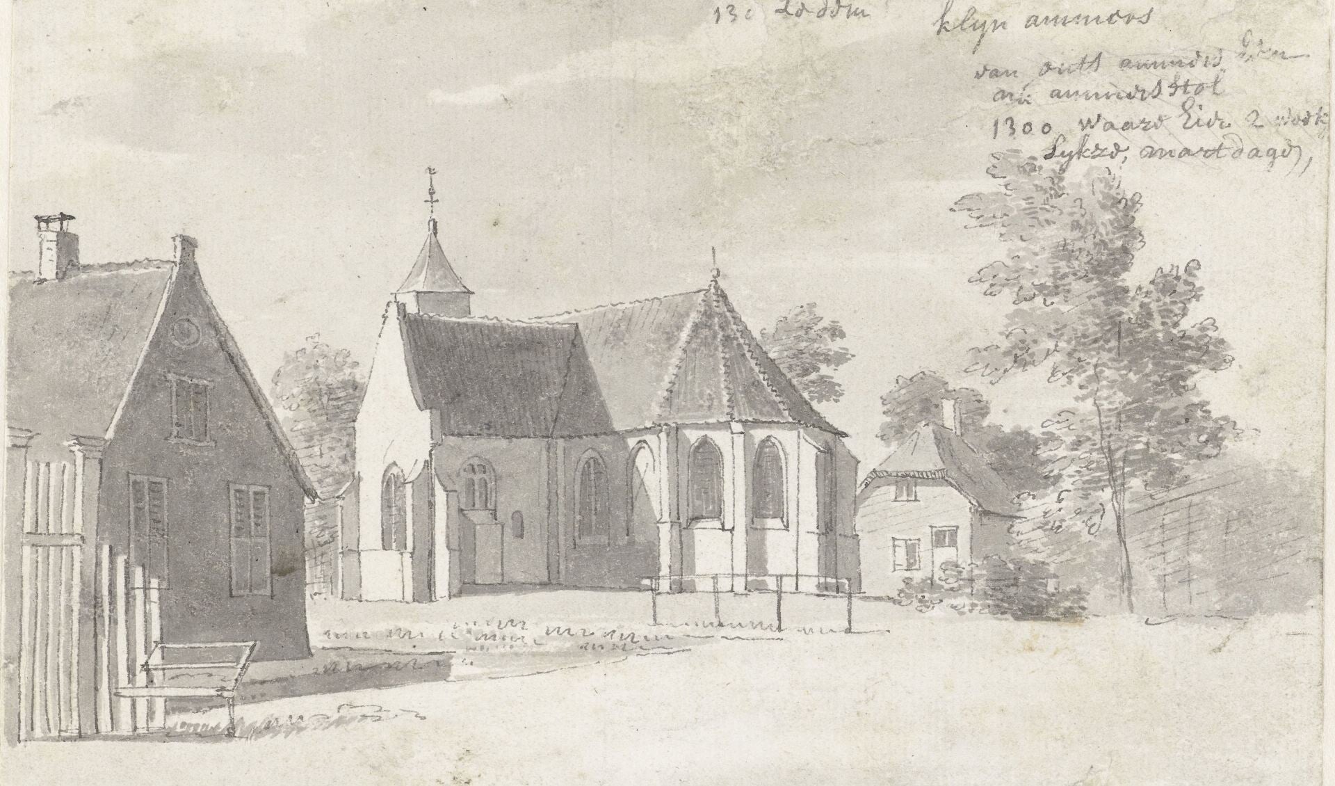 • Prent uit 1733 van Cornelis Pronk met als titel ‘De (oude) kerk van Ammerstol'. 