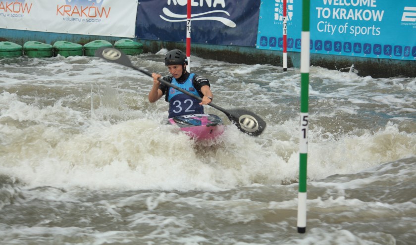 • Lena Teunissen in aktie tijdens het WK in Krakau.