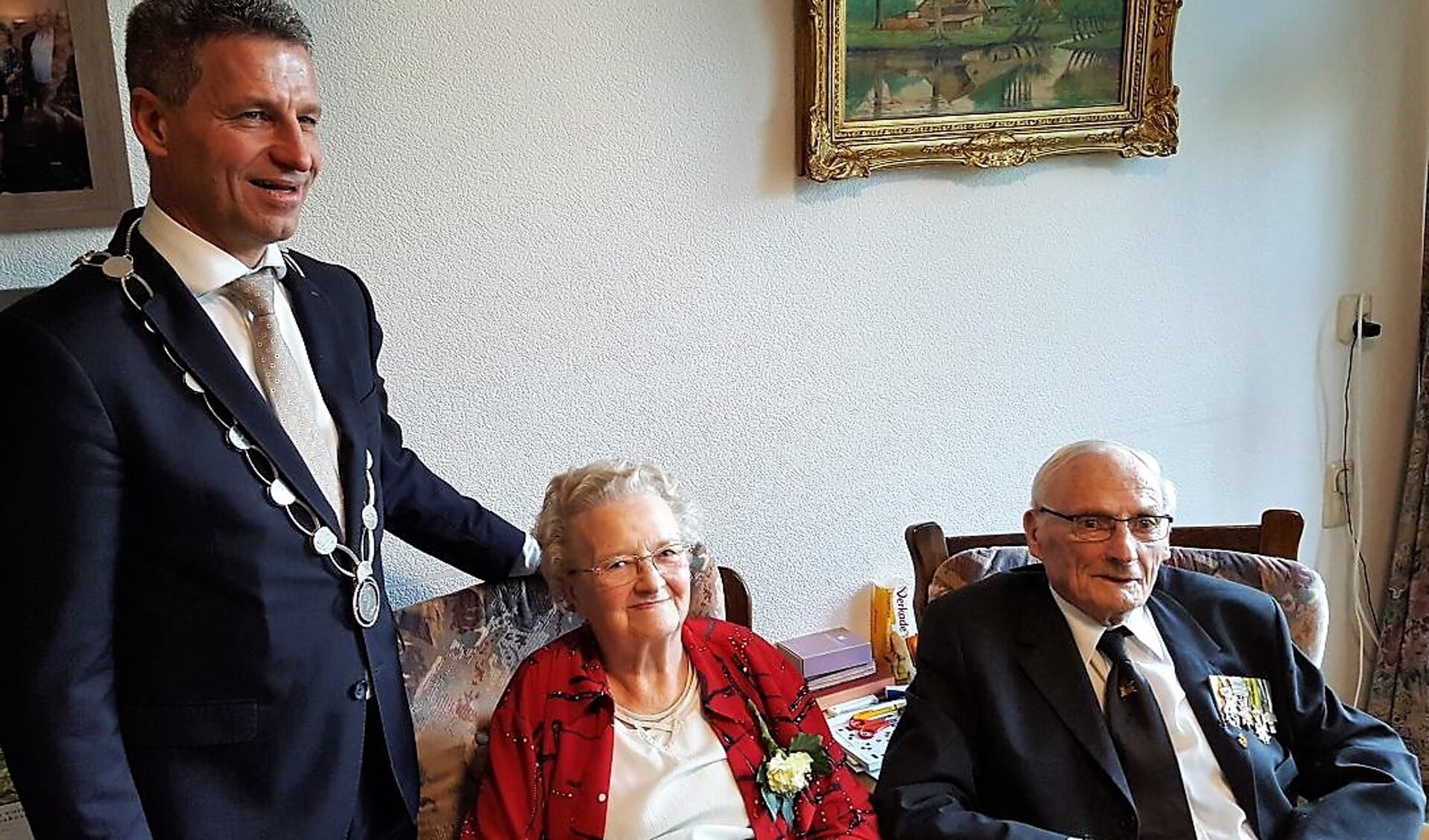 • D.A. Heijkoop op bezoek bij echtpaar Harrewijn.