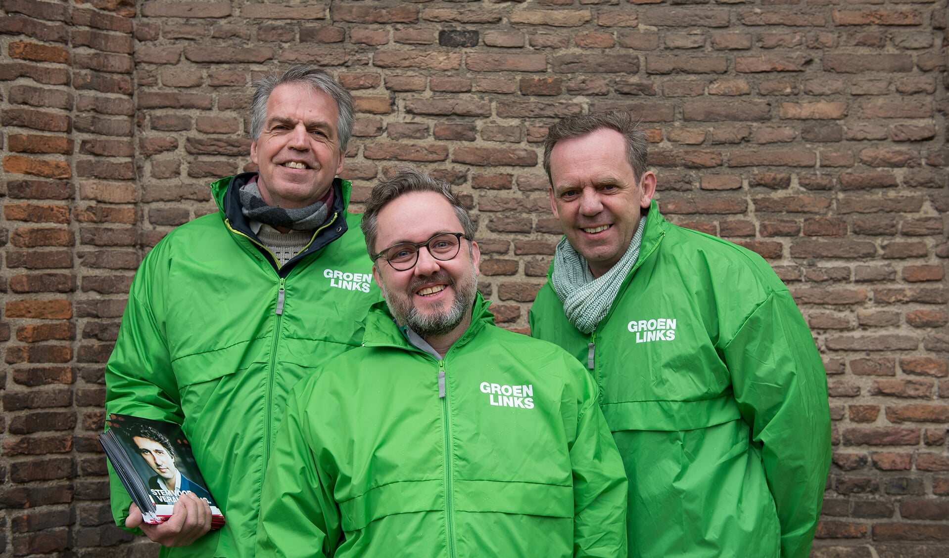• Het nieuwe GroenLinks GNL-bestuur: v.l.n.r. secretaris Jan van Nuland, voorzitter Alex Tobin en penningmeester Geert Jan Schuite (foto: Marjolein den Hartog)