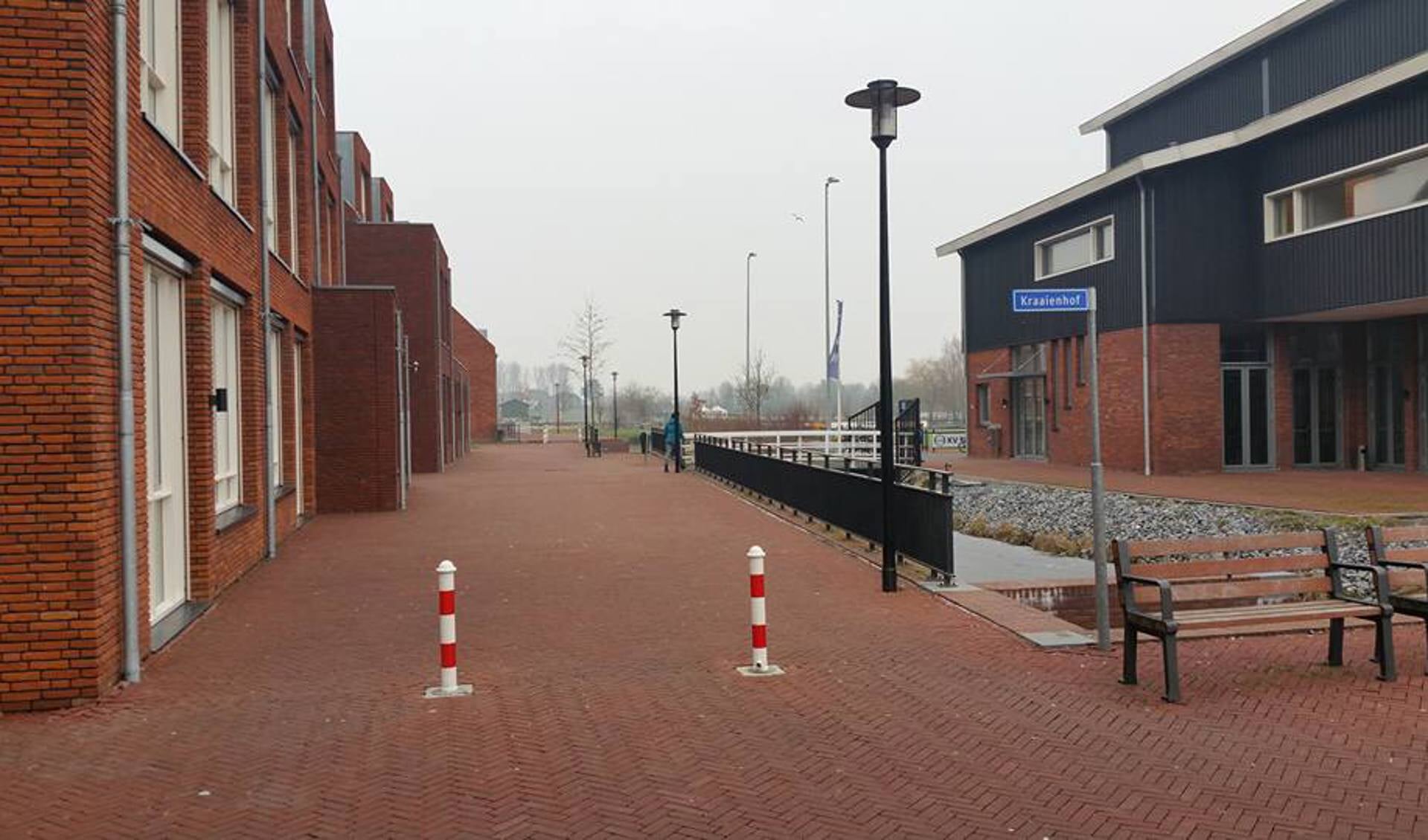 De verkeerspaaltjes achter de Spar te Nieuwpoort. Foto: Facebook Politie Molenwaard