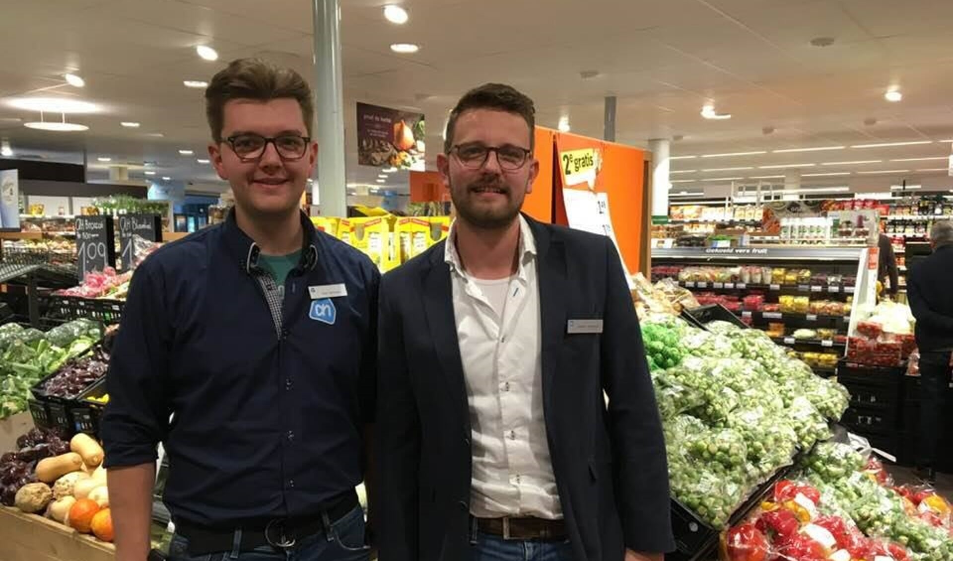 • Max (l.) en Sander Goossens van Albert Heijn Vianen. 