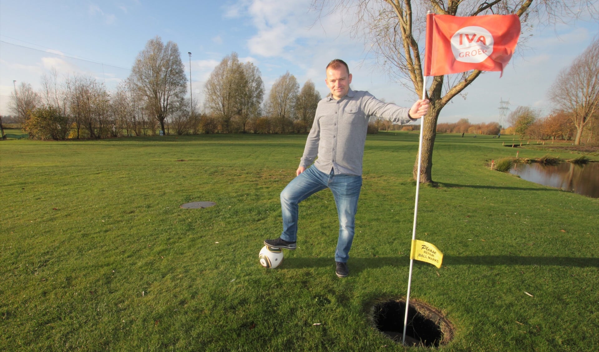 • Jan-Willem Baas op golfbaan Crimpenerhout in Krimpen aan de Lek. 
