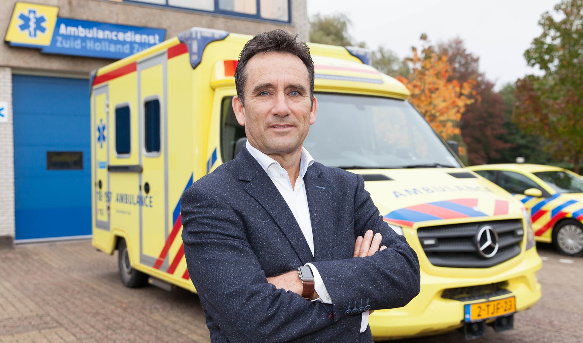 Directeur Hans Janssen van de Ambulancedienst Zuid-Holland Zuid.