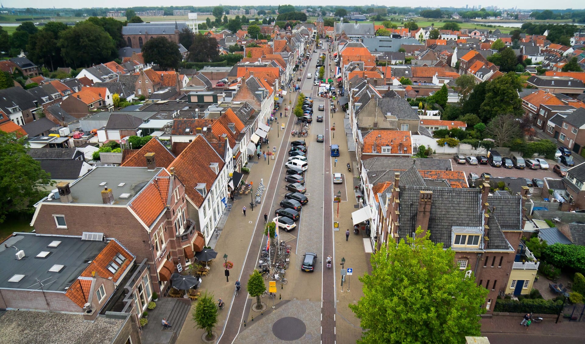 • Viaanse Voorstraat vanuit de lucht. 