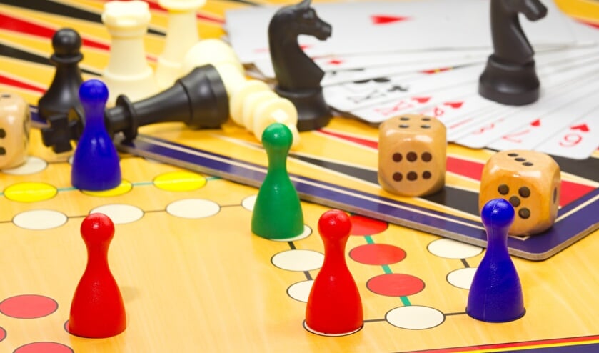 <p>Closeup of board games</p>