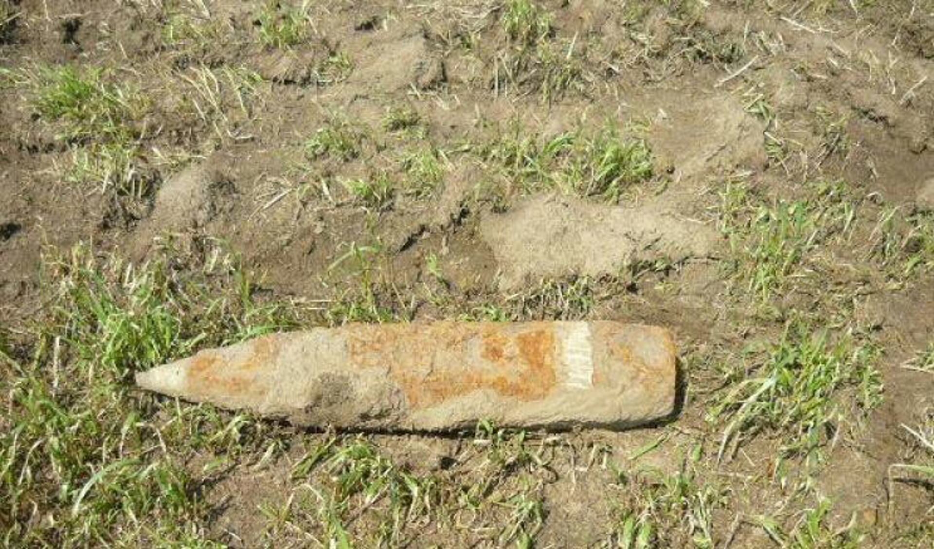 Een granaat uit de Tweede Wereldoorlog, niet de granaat die in Veen gevonden is.