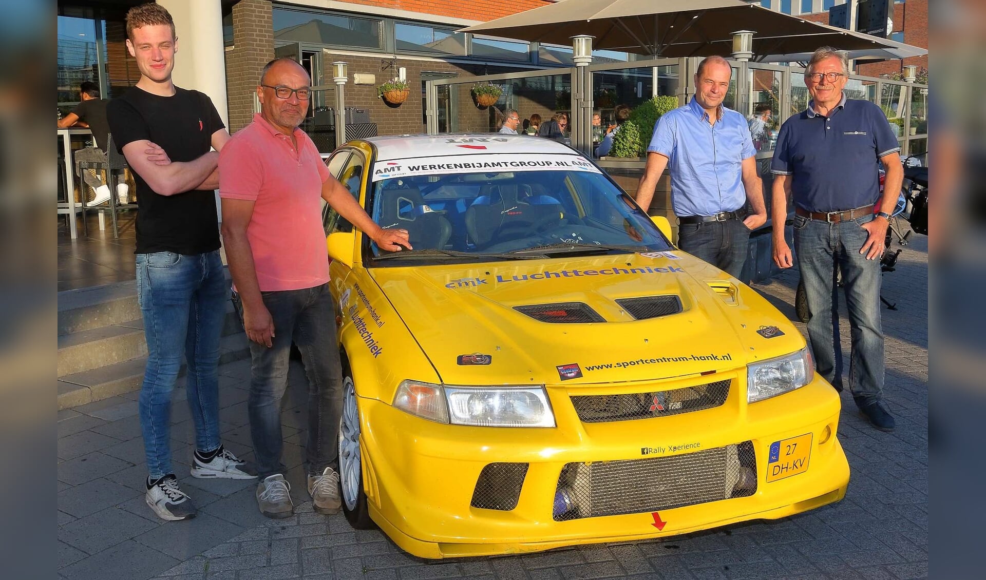 Rally Team Leemans met de Mitsubishi Lancer Evo VI.