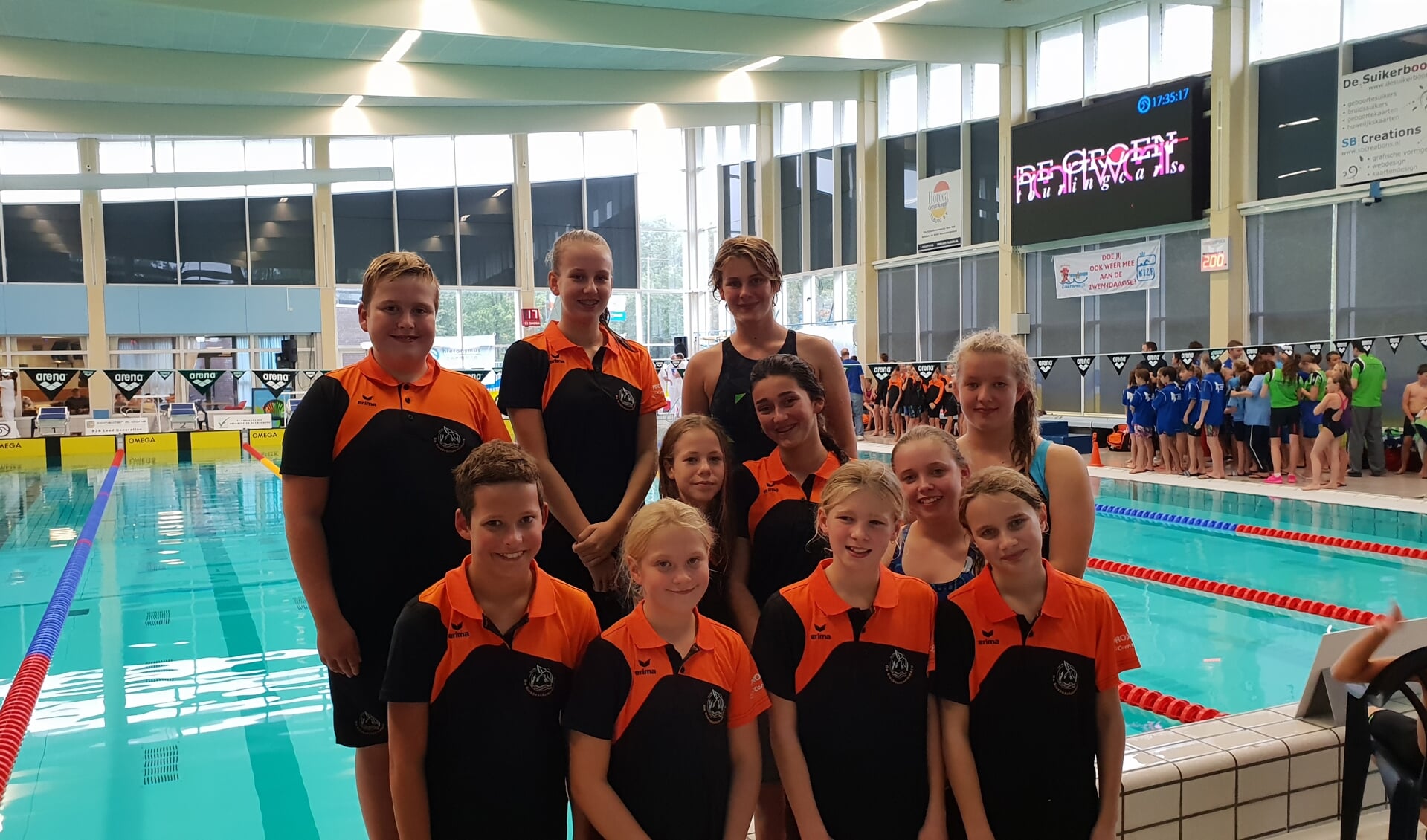 De deelnemende Biesboschzwemmers in Roosendaal.