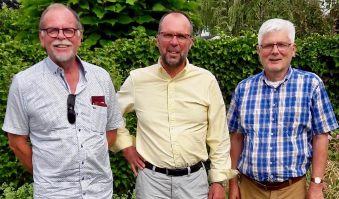 • Drie van de initiatiefnemers van Progressief Molenlanden, v.l.n.r. Johan de Kruijk, Ferry van der Koelen en Paul Verschoor.