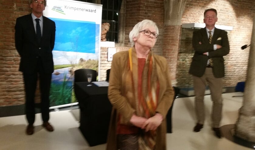 <p>• Voormalig wethouder Janette Hofman tijdens de presentatie van het coalitieakkoord (januari 2019).</p>