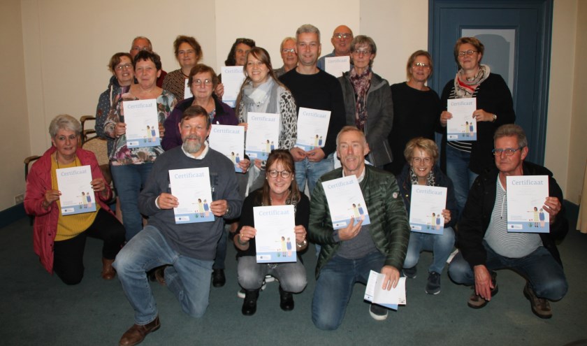 • Na afloop ontvingen de deelnemers een certificaat.