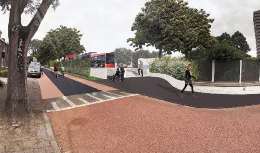 • Impressie van de zuidelijke bushalte.
