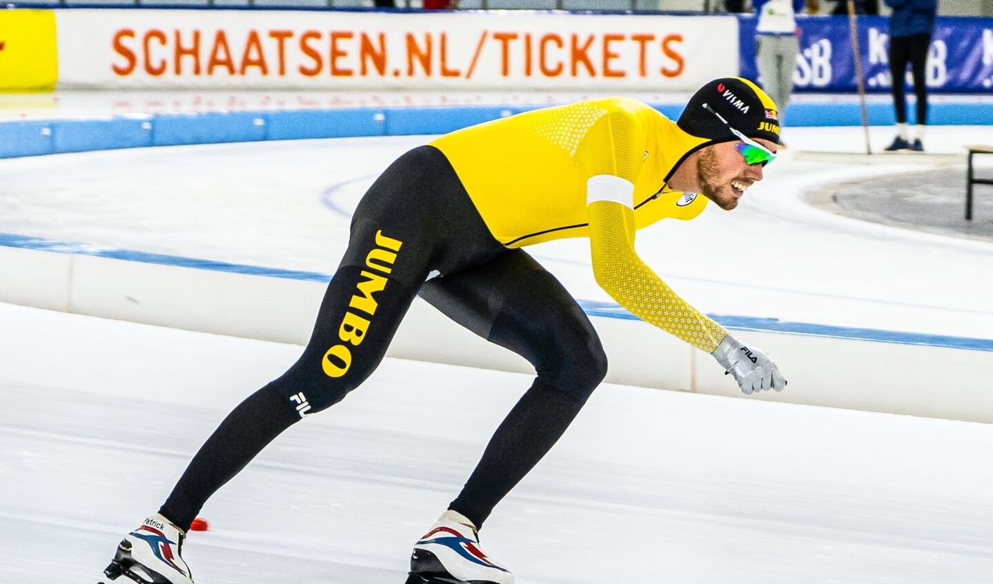 • Patrick Roest schaatste naar een nieuw baanrecord op de 3000 meter tijdens het NK Clubs.