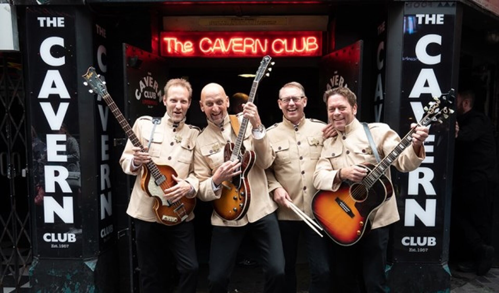 The Beatles Tribute Band One After 909 hier voor de illustere Cavern Club in Liverpool.