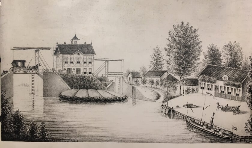 • De loswal aan de Waterpoort in Asperen rond 1890.