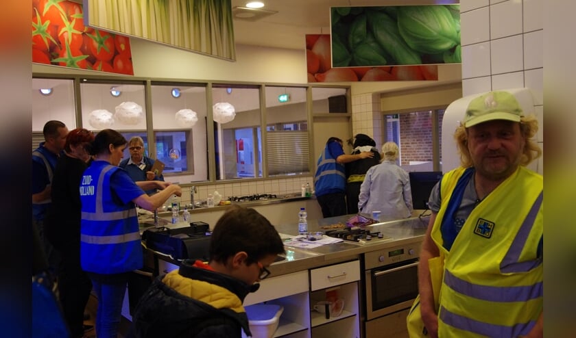 het team in actie