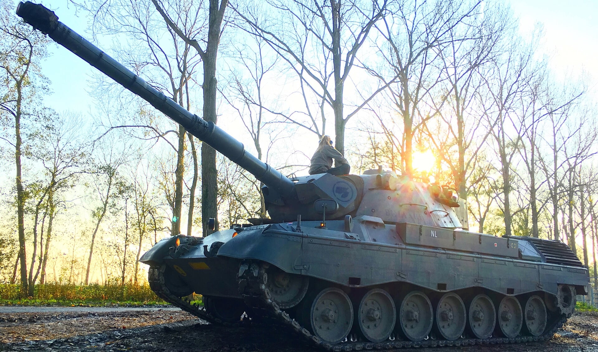 • Een Leopard-tank die bij de oefening betrokken wordt.