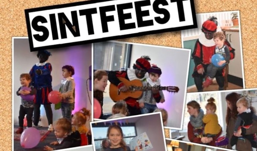 • Collage van foto's van het Sintfeest van afgelopen jaar.