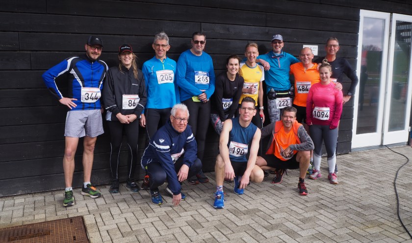 De deelnemers aan de halvemarathongroep van 2018.