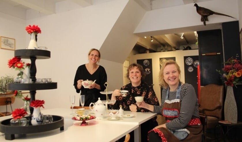 Een huiskamer in de binnenstad is het idee van onderneemsters Thérèse Knoop, Mirelle van Engelen en Els Kerkhover. (Foto: Lysette Verwegen)