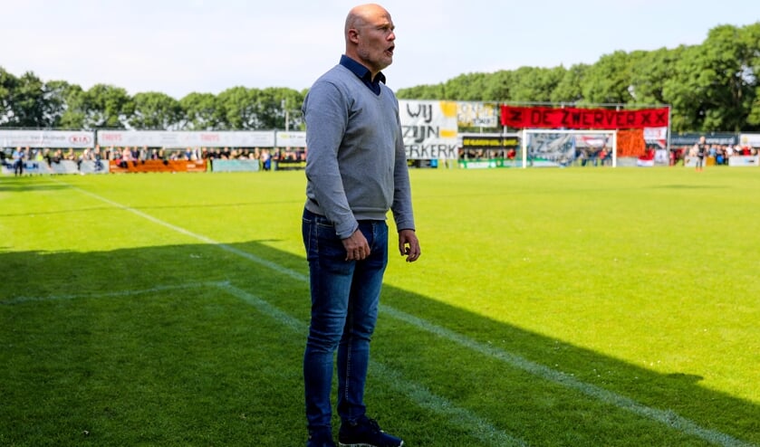 • Gerrie Schaap tijdens de nacompetitiefinale tegen De Zwerver.