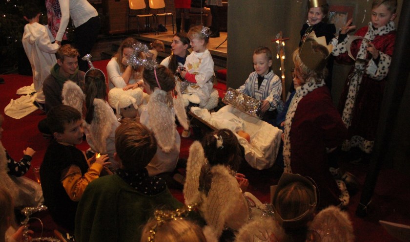 • Verklede kinderen tijdens Kinderkerst 2018.