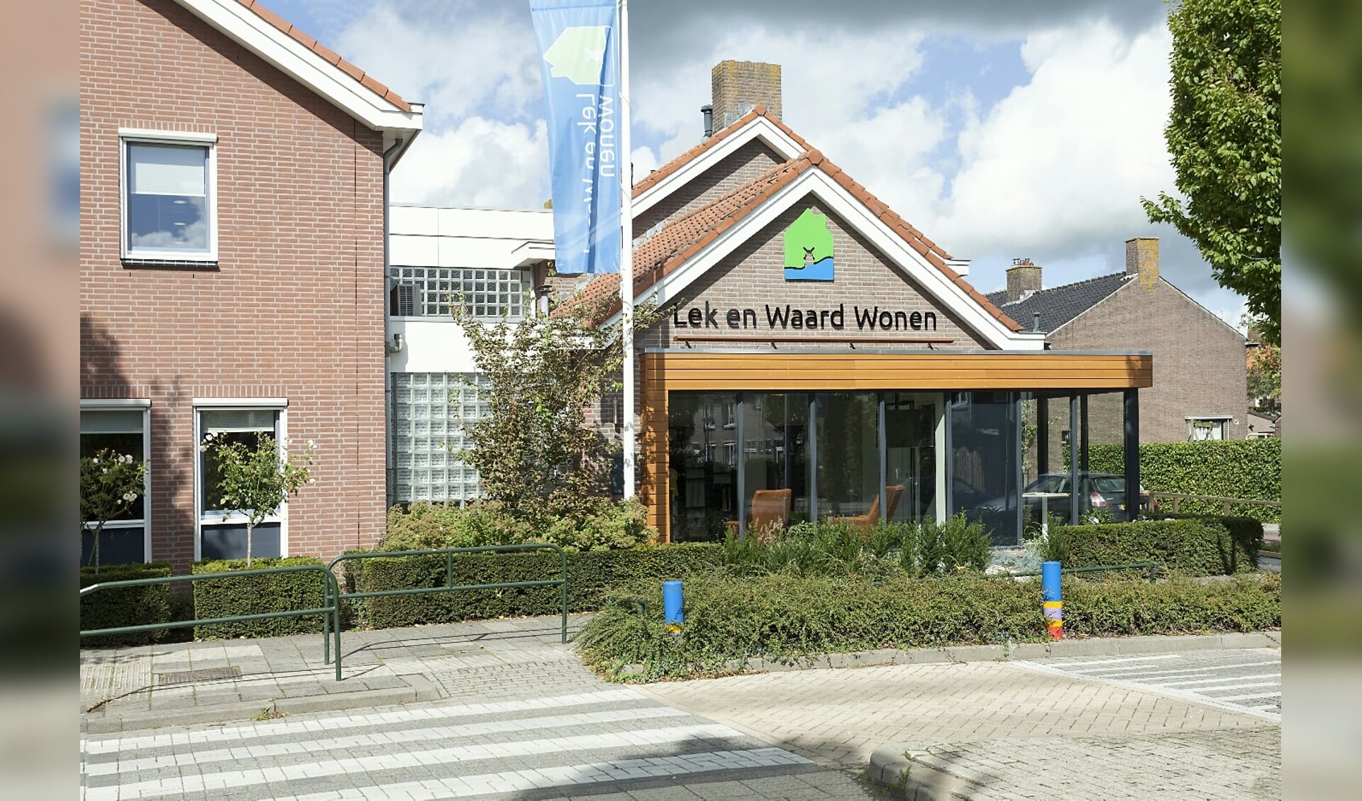 • Het kantoor van Lek en Waard Wonen in Nieuw-Lekkerland.