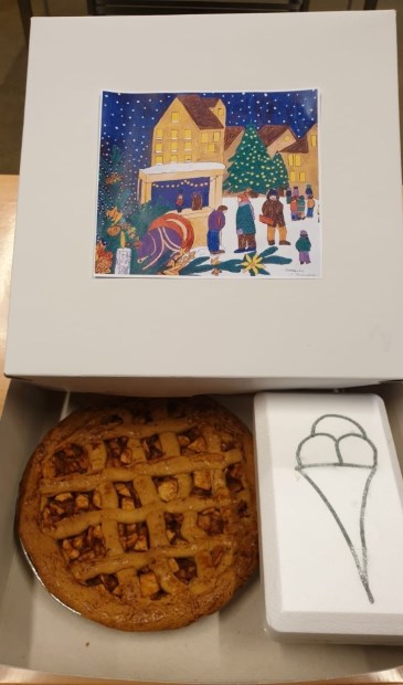• Zo ziet de kerstbox eruit.