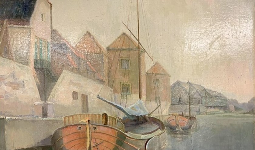 • Het olieverfschilderij (1947) met daarop de Zuidwal.
