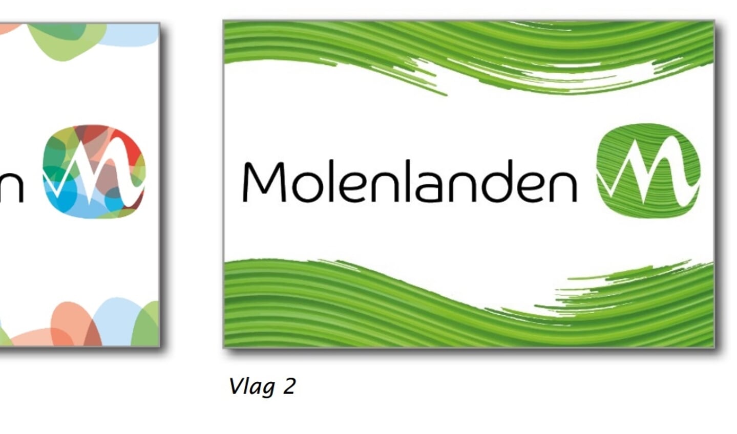 • De twee vlaggen van de nieuwe gemeente Molenlanden.
