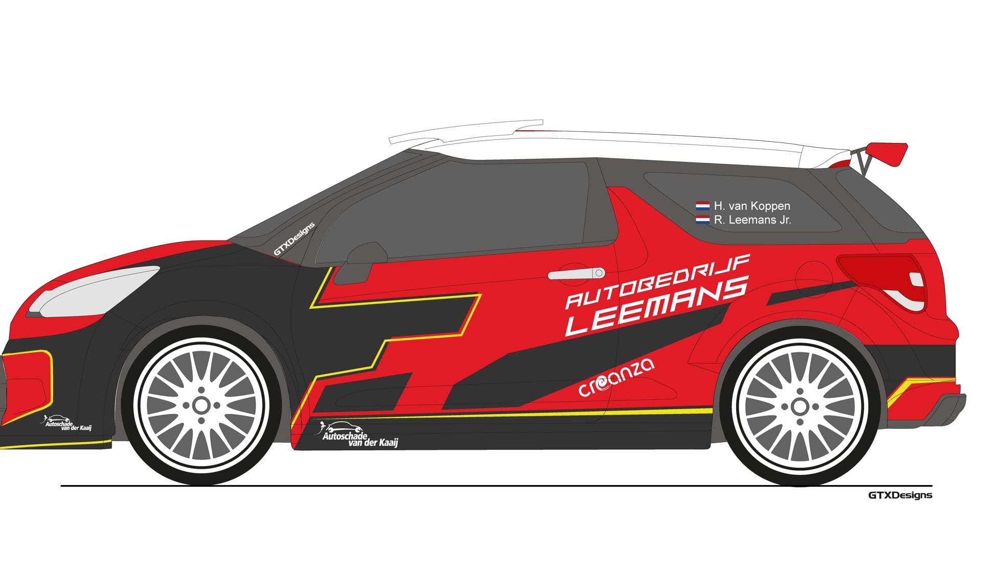 De nieuwe Citroën DS3 R5 EVO3 van Rally Team Leemans.