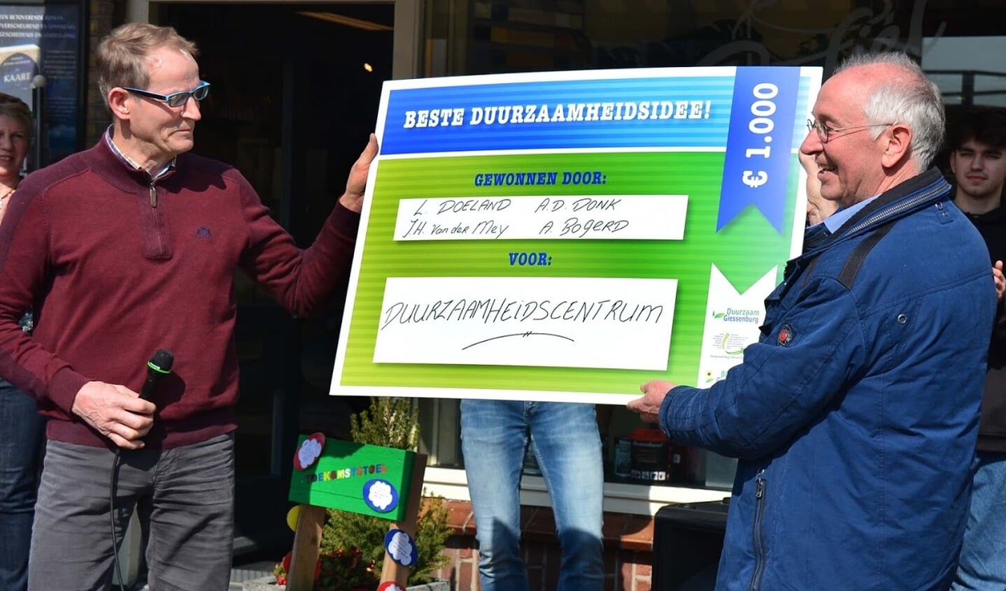 • Al eerder werd in Molenlanden een prijs uitgereikt voor een duurzaam idee.