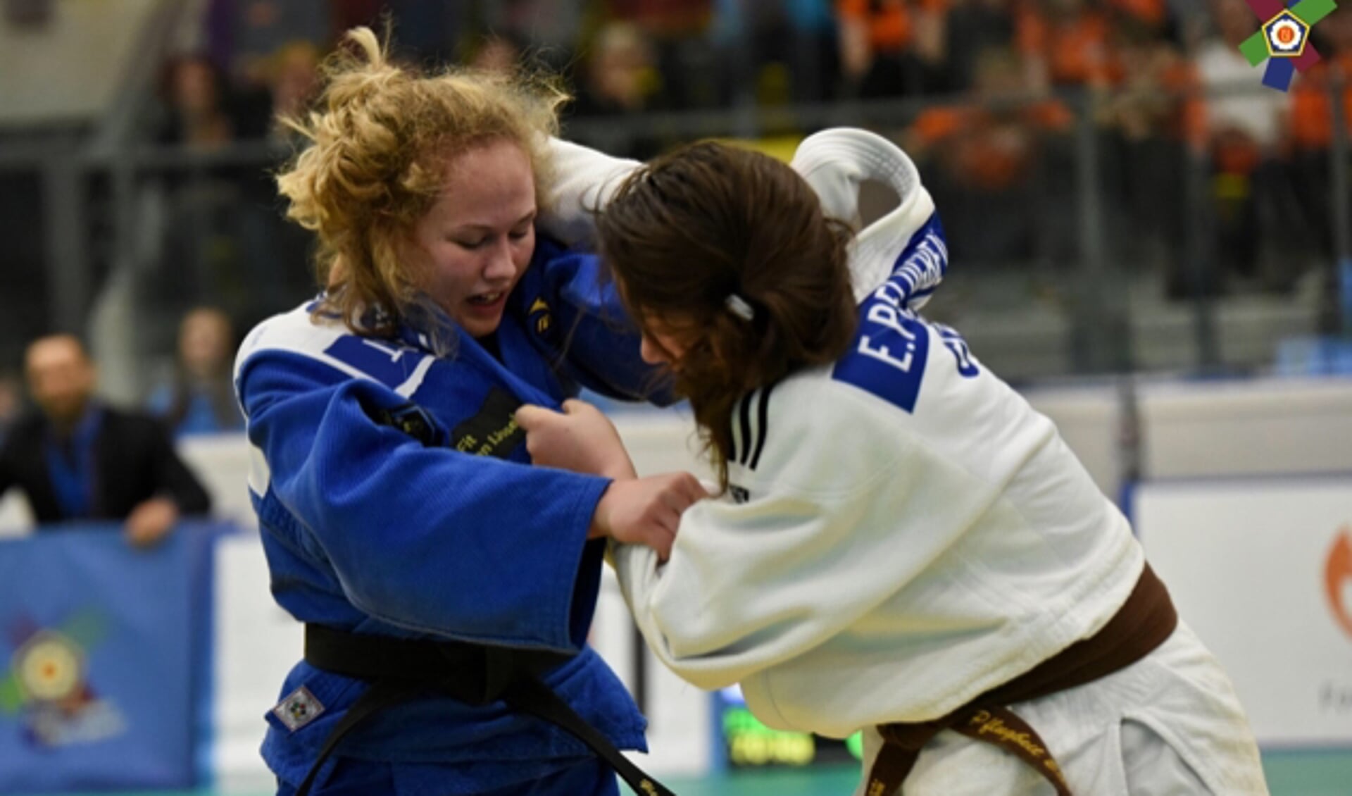 • Yael in actie tijdens de Cadet European Judo Cup. 