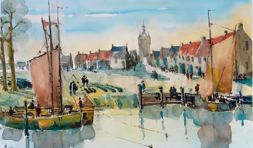 • De haven in de Buitenstad midden achttiende eeuw.
