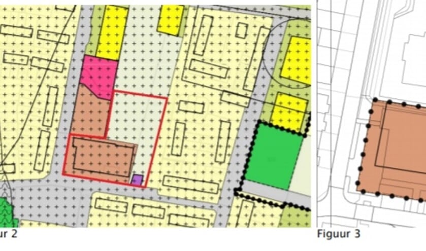 • De plantekening van het MFC met de contouren van de huidige locatie.