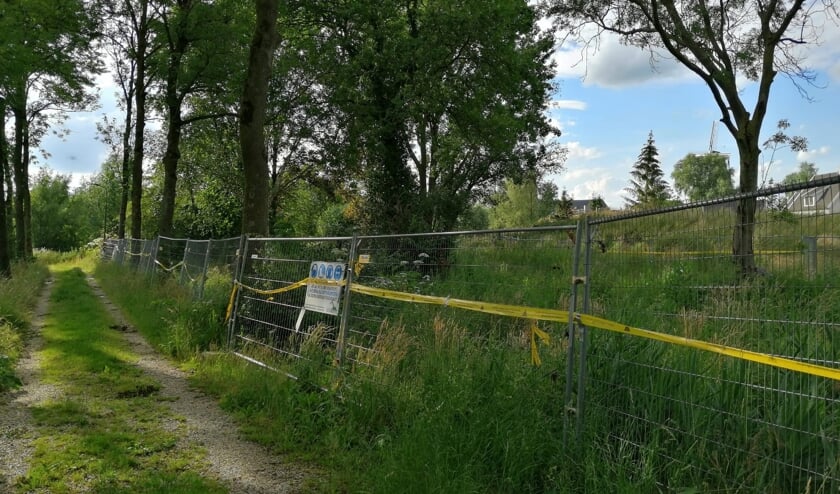 De lintafzetting aan de Postweg in Woudrichem.