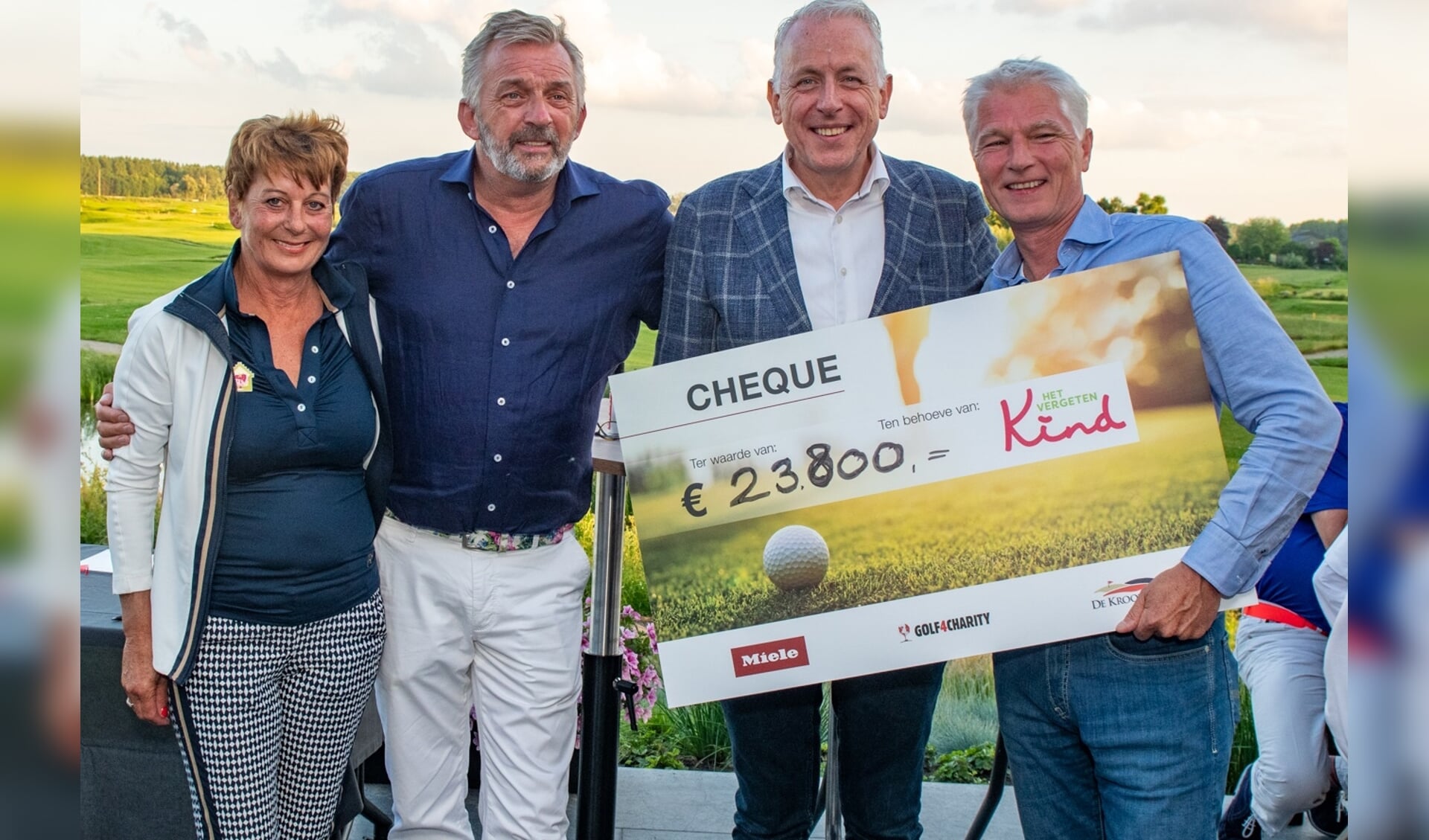 Het Miele & Golf4Charity golf event heeft 23.800 euro opgebracht voor Stichting Het Vergeten Kind.