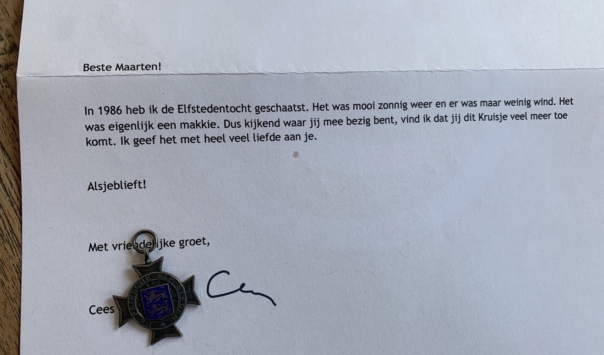 De brief die Cees Oosterom aan Maarten van der Weijden schreef werd massaal gedeeld op Twitter.