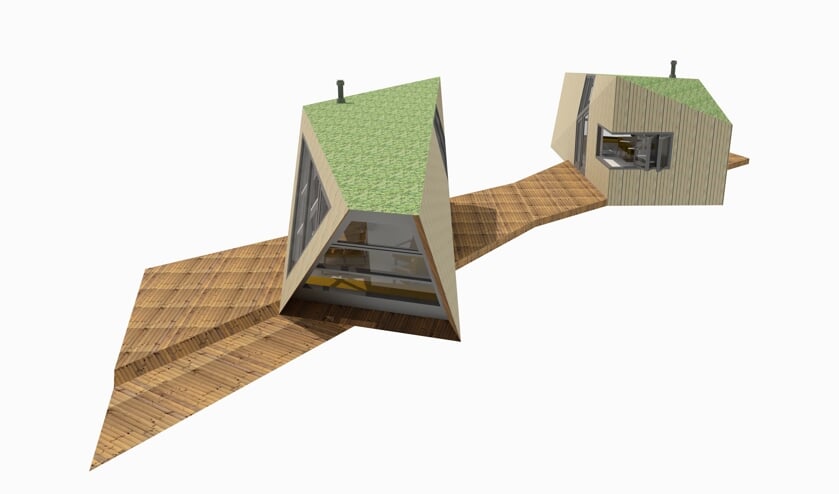 • Het off grid-ontwerp van het BOCKhouse - tiny house van Marc de Bock - door Jan-Willem Van der Male van tinyhouseacademy.nl.