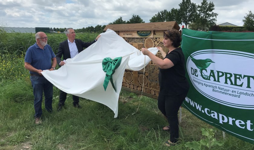 • Het bijenhotel is sinds maandag officieel open.