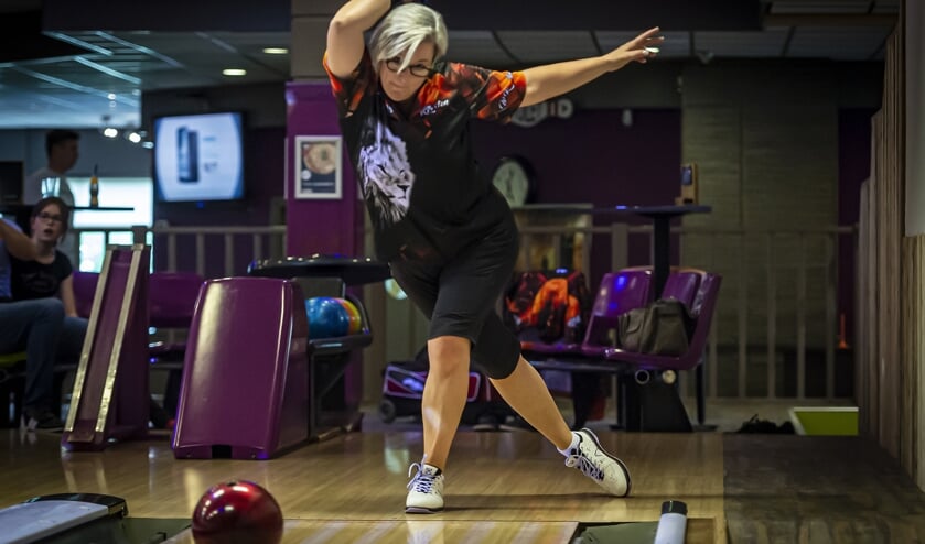 • Kirsten van der Kooij in actie.