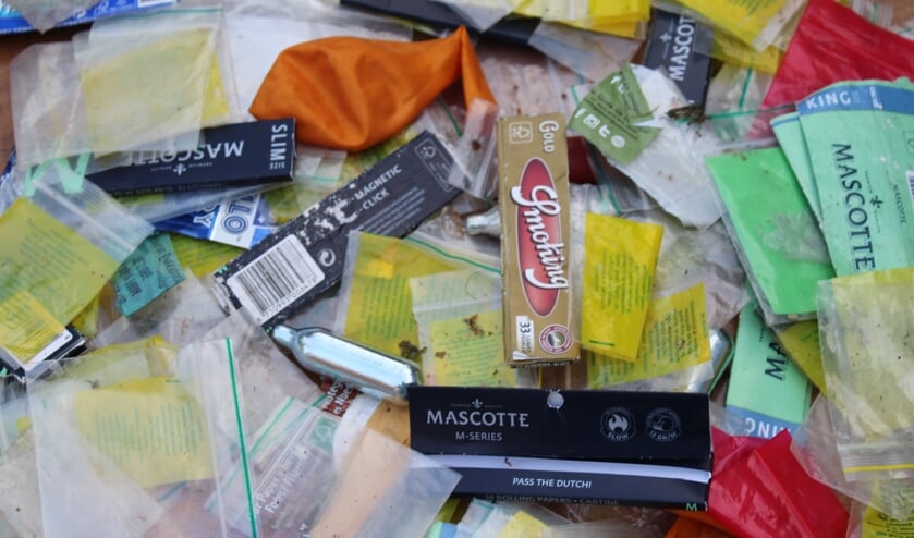 • De oogst van een opruimronde door de bewoners.
