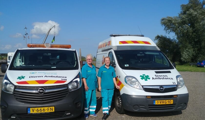 • De Dierenambulance heeft overdag altijd twee bussen paraat.