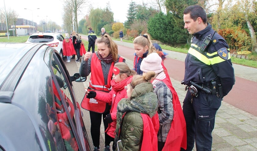 • Een eerdere actie van de Verkeershelden in Papendrecht.