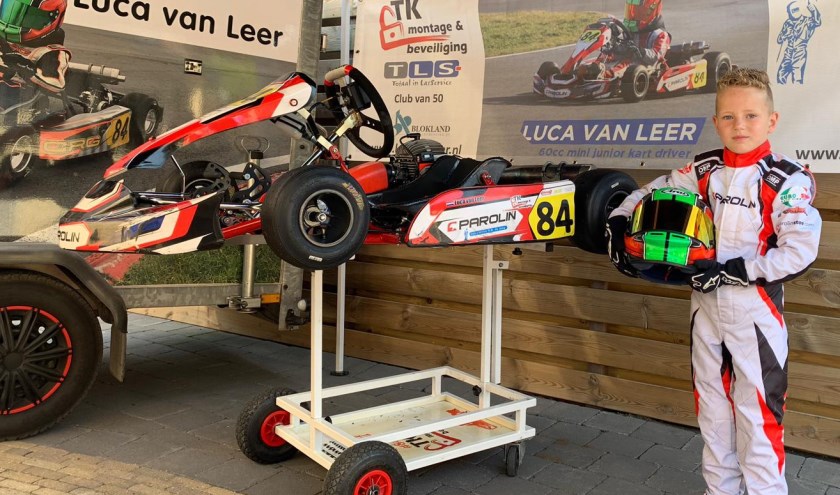 • De jonge karter Luca van Leer.