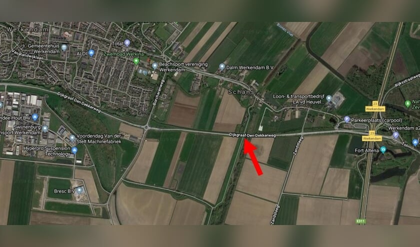 • De locatie van de fietsbrug wordt aangegeven op deze kaart.