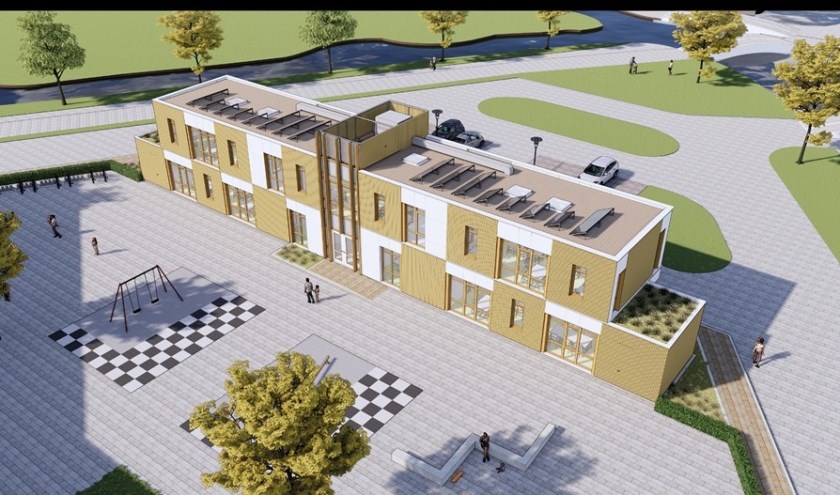 • Impressietekening van de uitbreiding.